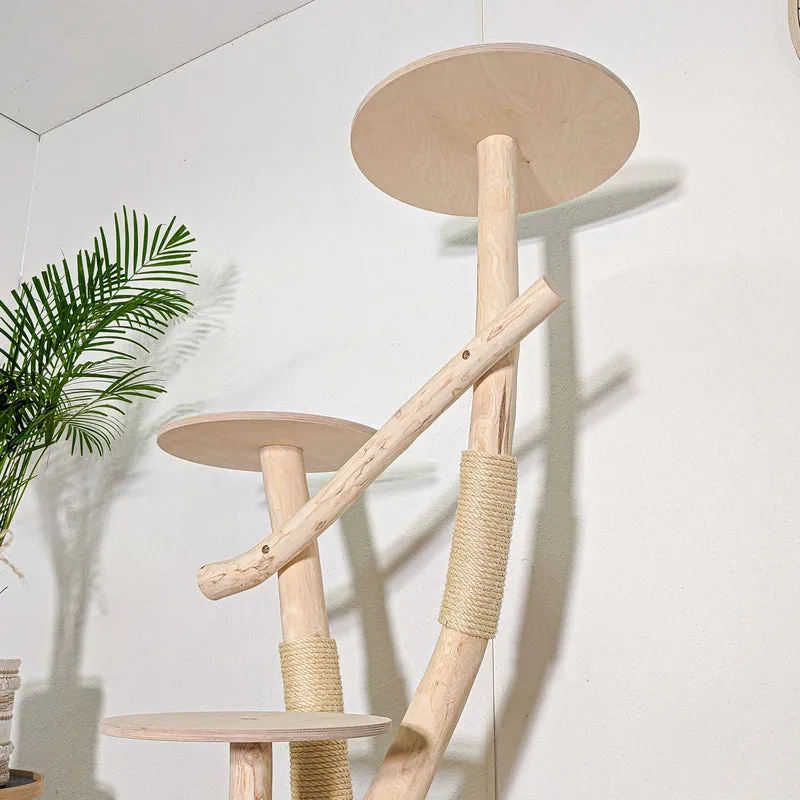 RESERVIERT + ÄNDERUNGEN - Naturkratzbaum 4580 Kratzbaum Natur Holz Design 153 cm hoch Katzenbaum