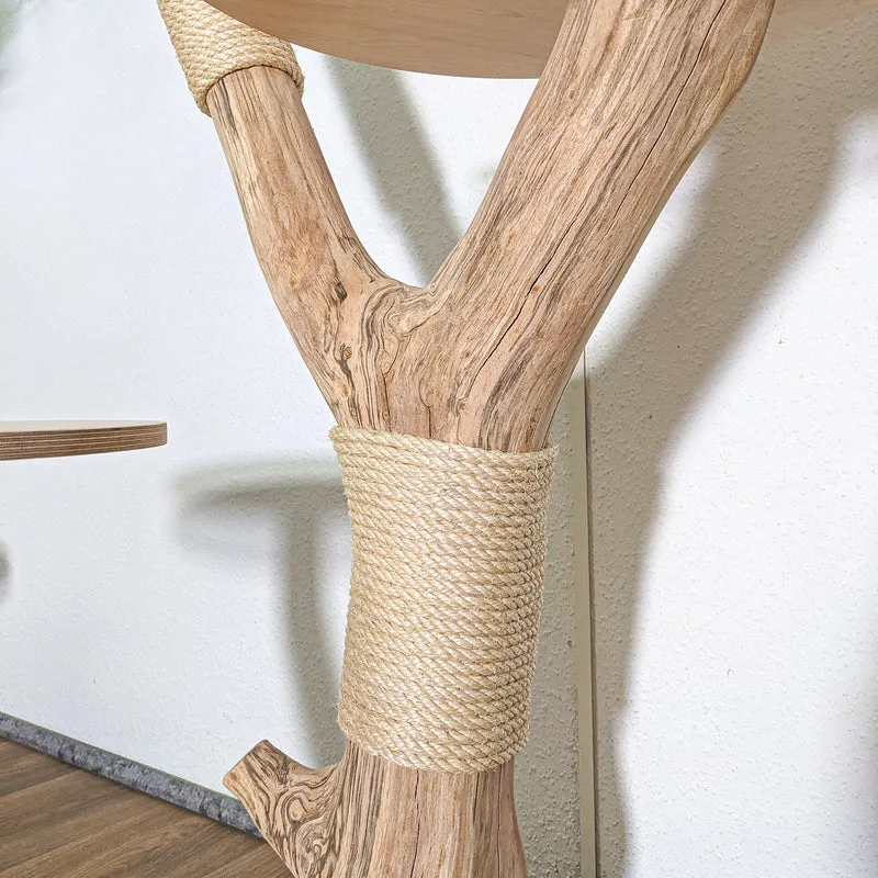 RESERVIERT - Naturkratzbaum 4577 Kratzbaum Natur Holz Design 140 cm hoch Katzenbaum