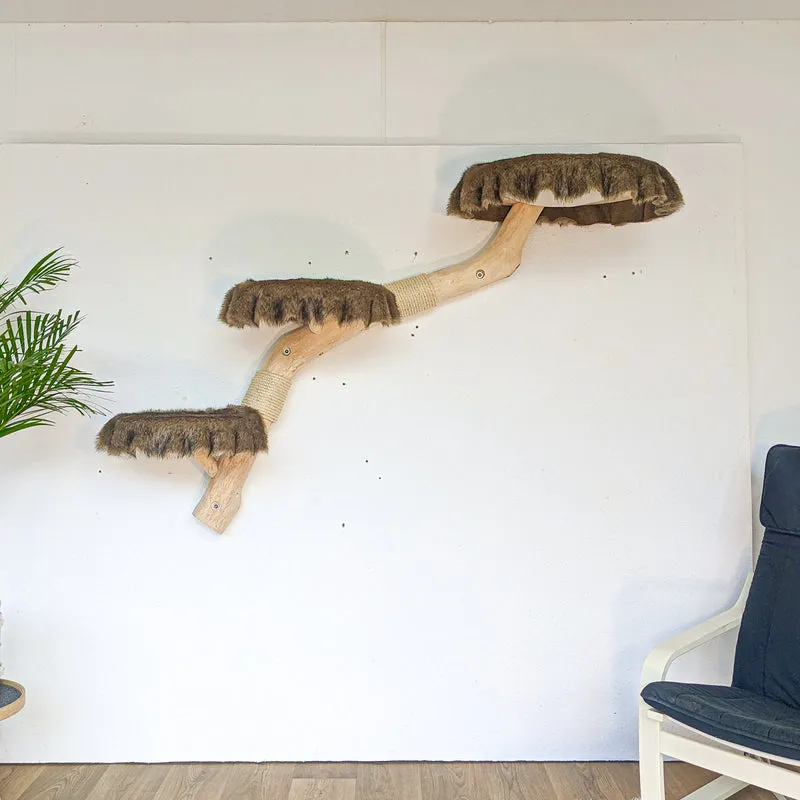 Wandkratzbaum 4576 Naturkratzbaum 162 cm Länge Kratzbaum Natur Holz Design