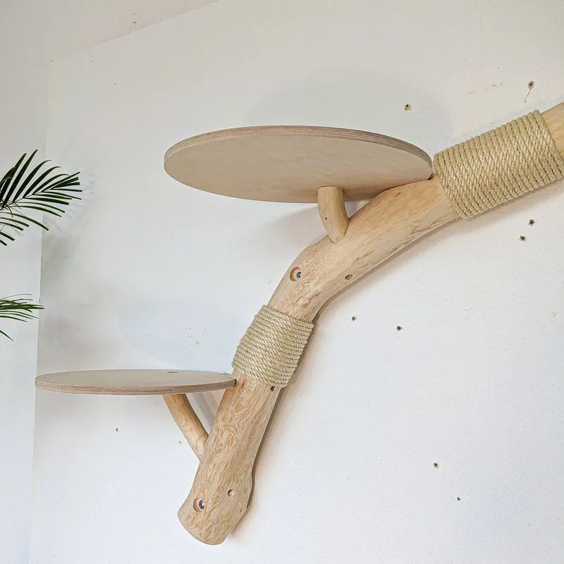 Wandkratzbaum 4576 Naturkratzbaum 162 cm Länge Kratzbaum Natur Holz Design