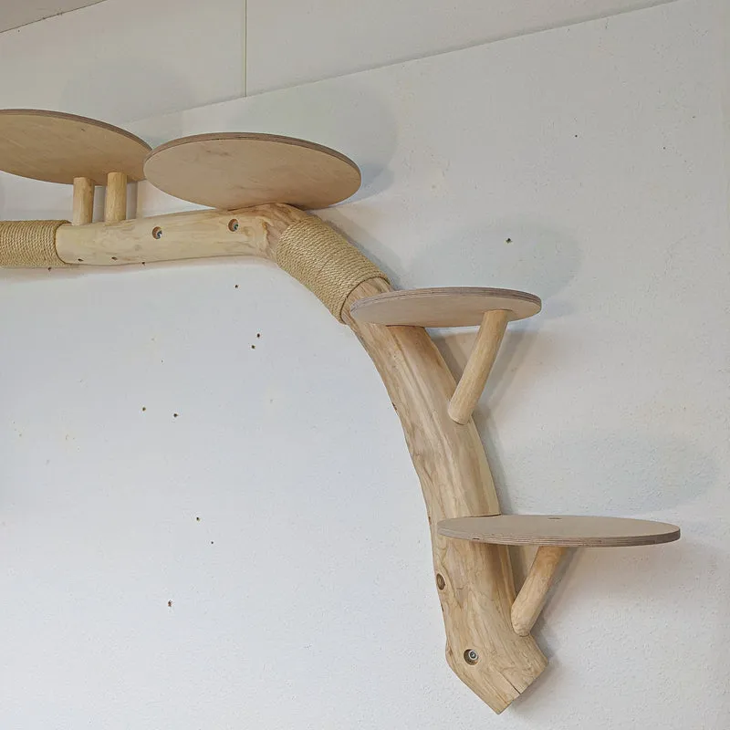 Wandkratzbaum 4574 Naturkratzbaum 225 cm Länge Kratzbaum Natur Holz Design