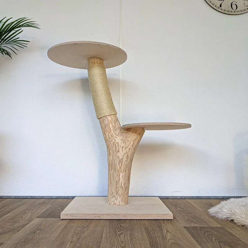 Naturkratzbaum 4573 Kratzbaum Natur Holz Design 105 cm hoch Katzenbaum