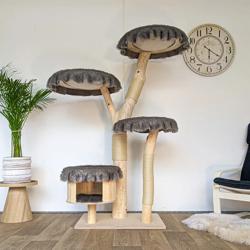 Naturkratzbaum 4572 Kratzbaum Natur Holz Design 175 cm hoch Katzenbaum