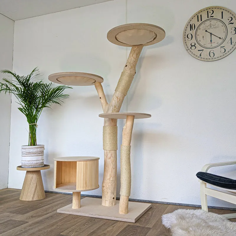 Naturkratzbaum 4572 Kratzbaum Natur Holz Design 175 cm hoch Katzenbaum