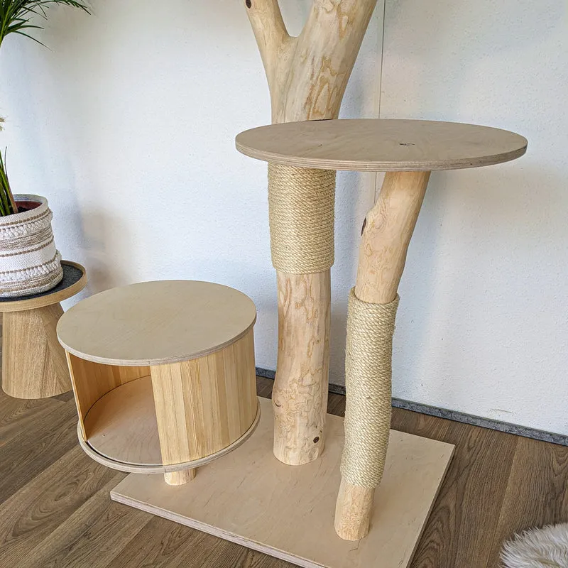 Naturkratzbaum 4572 Kratzbaum Natur Holz Design 175 cm hoch Katzenbaum