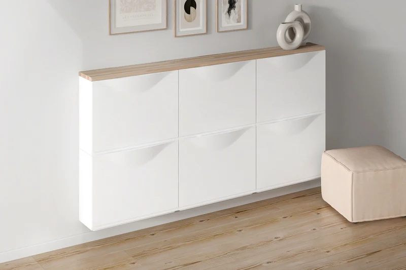 Trones Holzplatte für 3 Schuhschränke