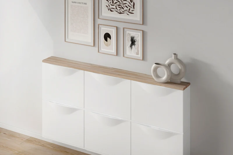 Trones Holzplatte für 3 Schuhschränke
