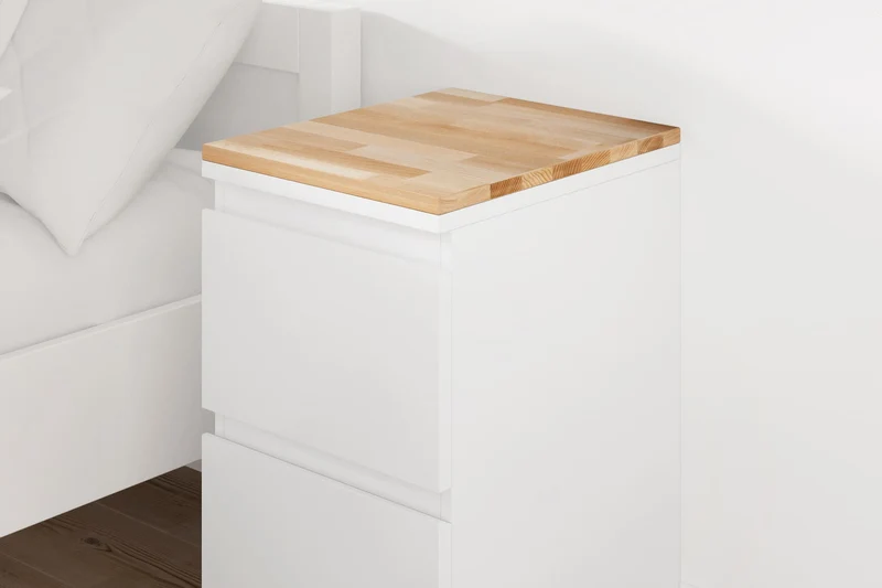 Holzplatte für Malm Nachttisch