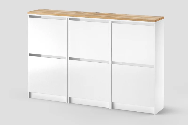 IKEA Bissa Holzplatte für 3 Schuhschränke