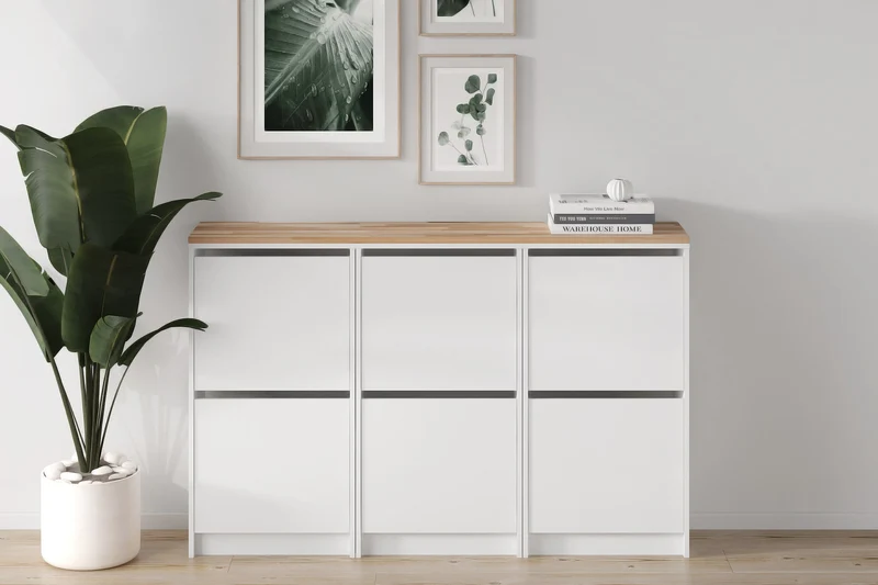 IKEA Bissa Holzplatte für 3 Schuhschränke
