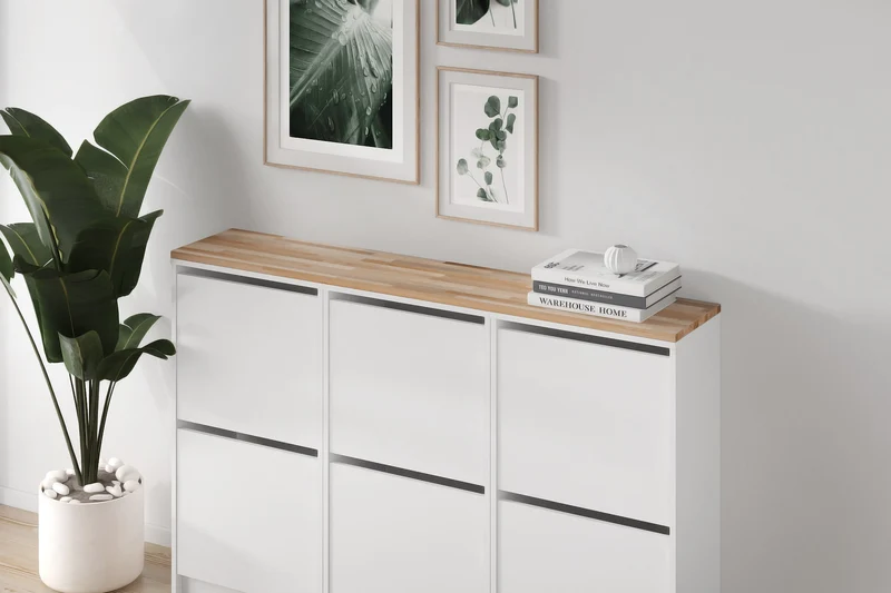IKEA Bissa Holzplatte für 3 Schuhschränke