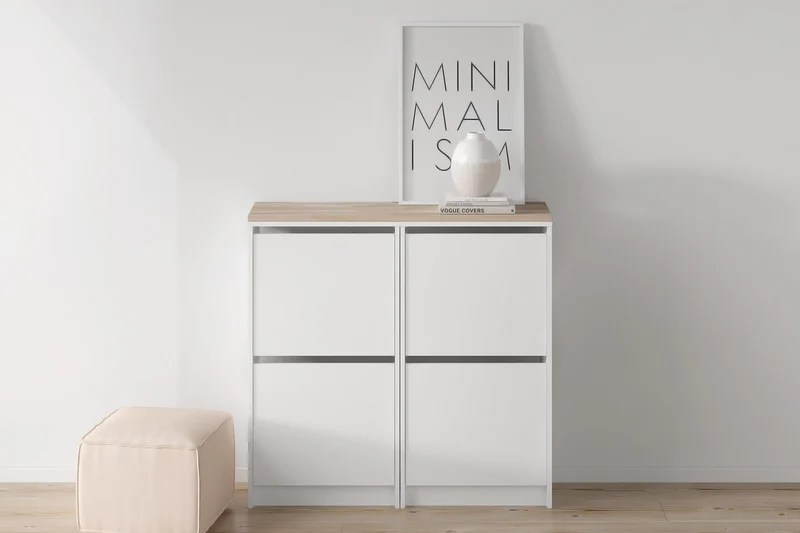 IKEA Bissa Holzplatte für 2 Schuhschränke