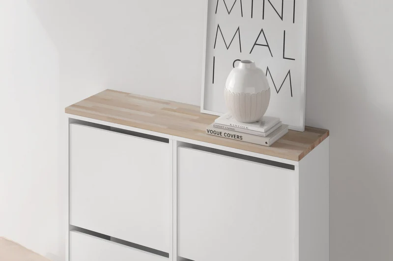 IKEA Bissa Holzplatte für 2 Schuhschränke