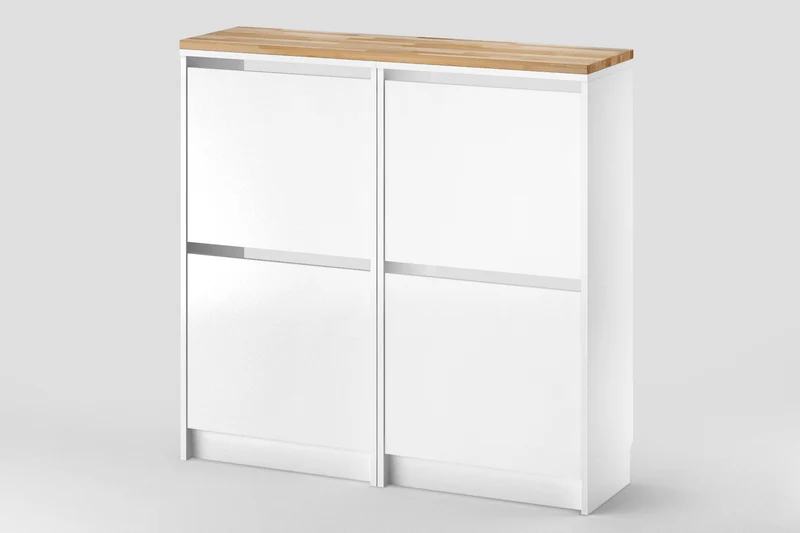 IKEA Bissa Holzplatte für 2 Schuhschränke