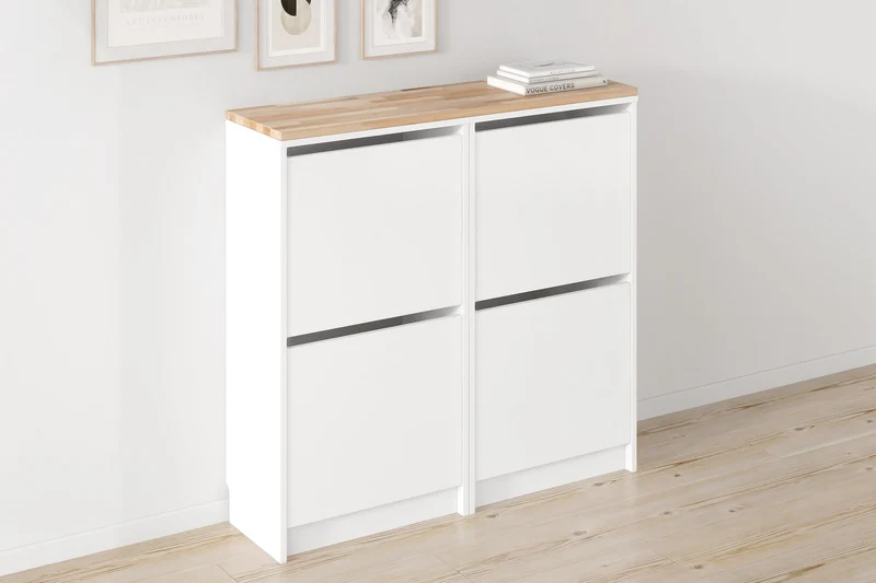 IKEA Bissa Holzplatte für 2 Schuhschränke