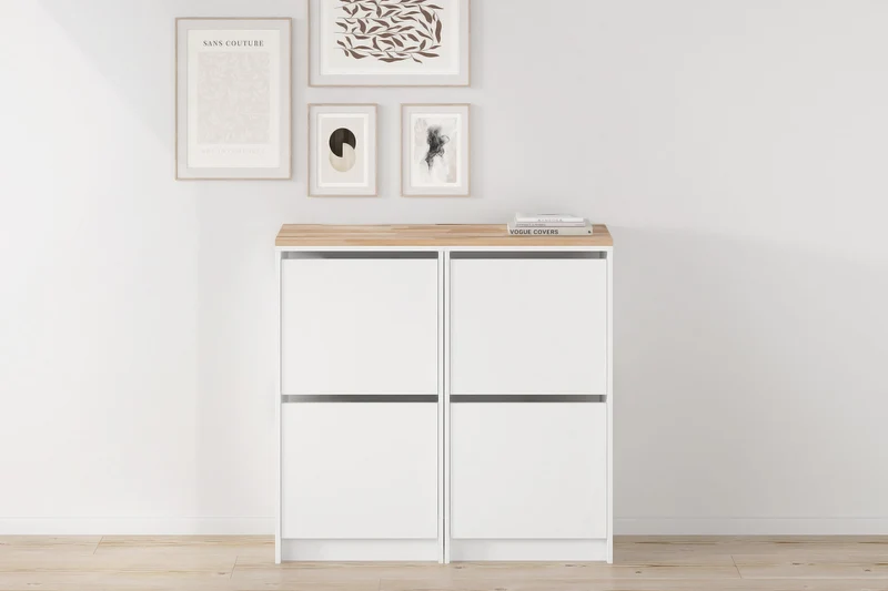 IKEA Bissa Holzplatte für 2 Schuhschränke