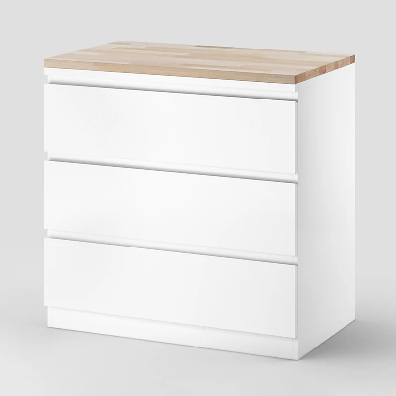 Holzplatte für Malm Kommode 80 cm breit