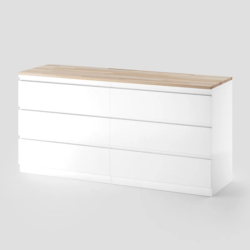 Holzplatte für Malm Kommode 160 cm breit