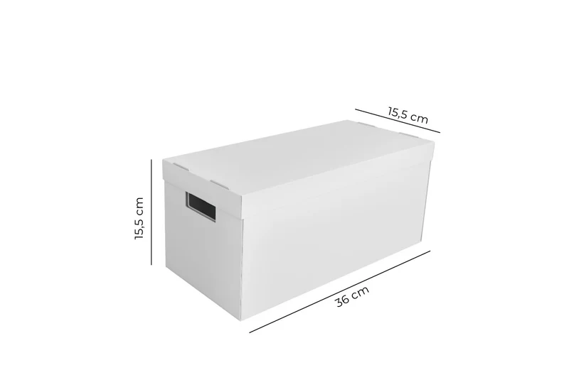 Kallax Boxen aus weißem Pappkarton