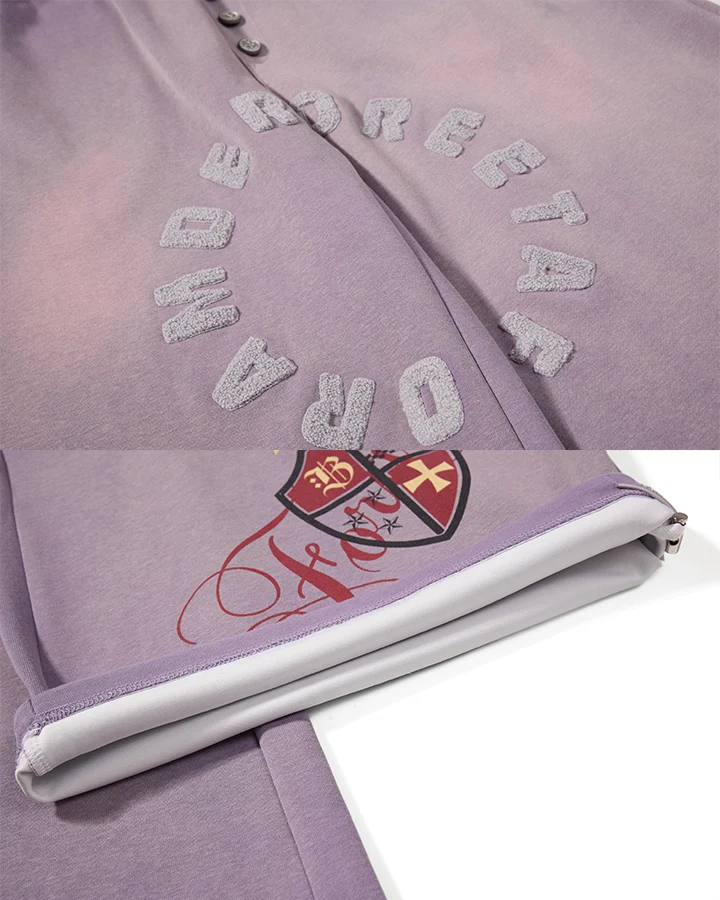 KIIKIO Dark Letter Embroidery Wide Leg Sweatpants