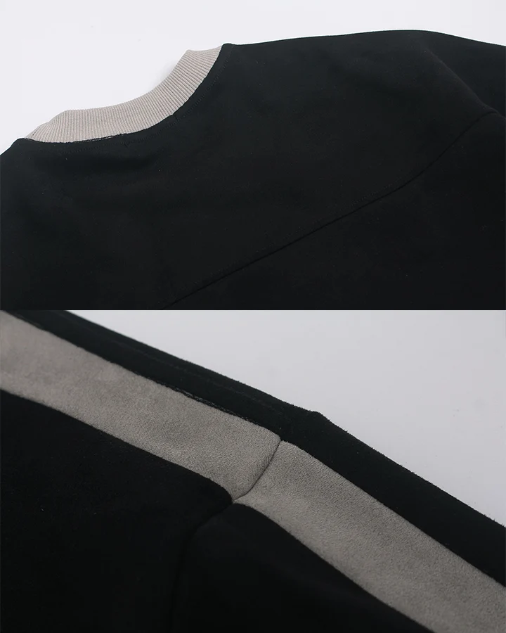 KIIKIO Street Contrast Panel Oversized Long Sleeve Tee