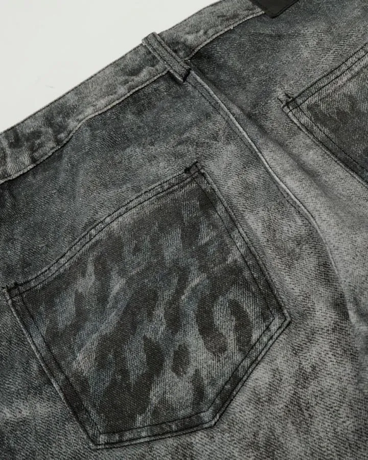KIIKIO Vintage Washed Wide Leg Denim Jeans