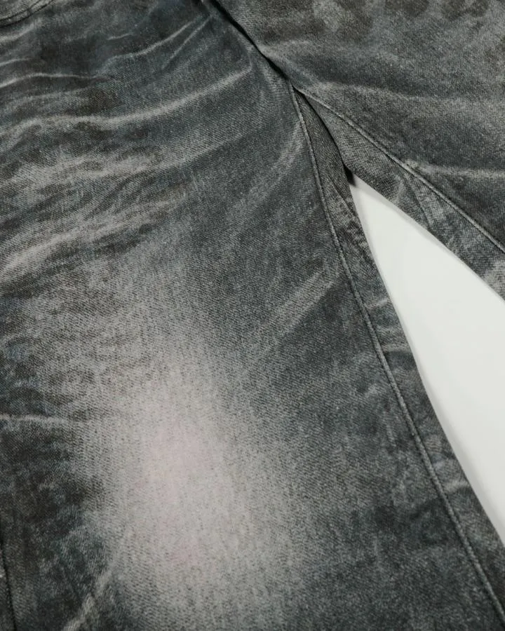 KIIKIO Vintage Washed Wide Leg Denim Jeans
