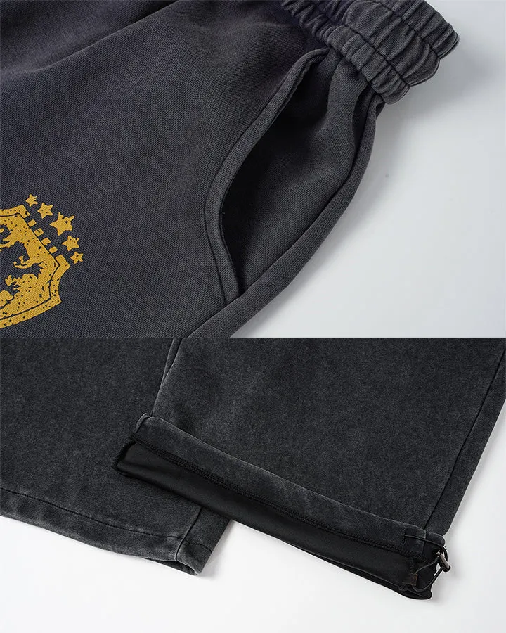 KIIKIO Washed Number Graphic Wide Leg Sweatpants