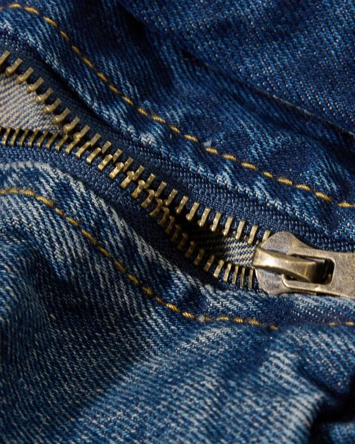 KIIKIO Vintage Washed Denim Stand Collar Jacket