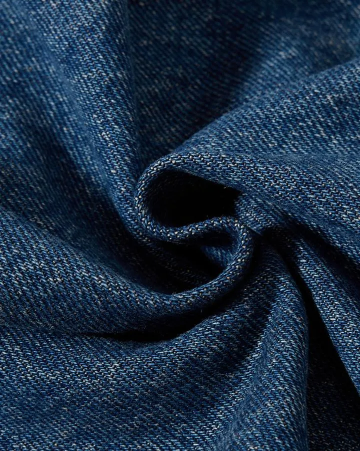 KIIKIO Vintage Washed Denim Stand Collar Jacket