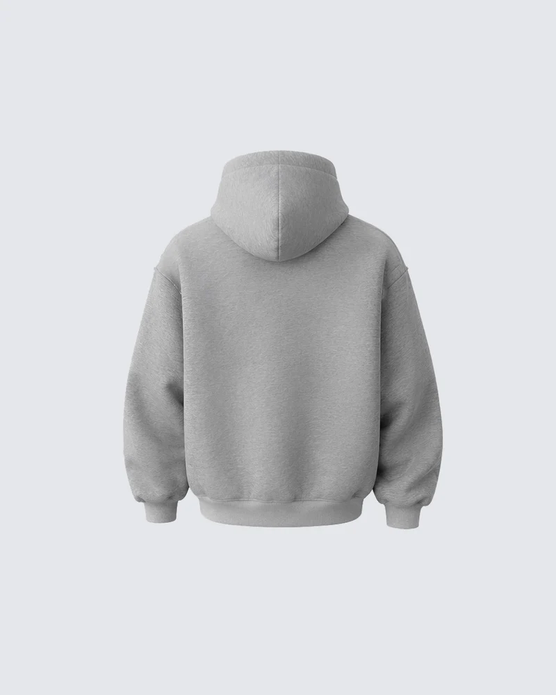 KIIKIO Vintage Minimalist Studded Zip-Up Hoodie