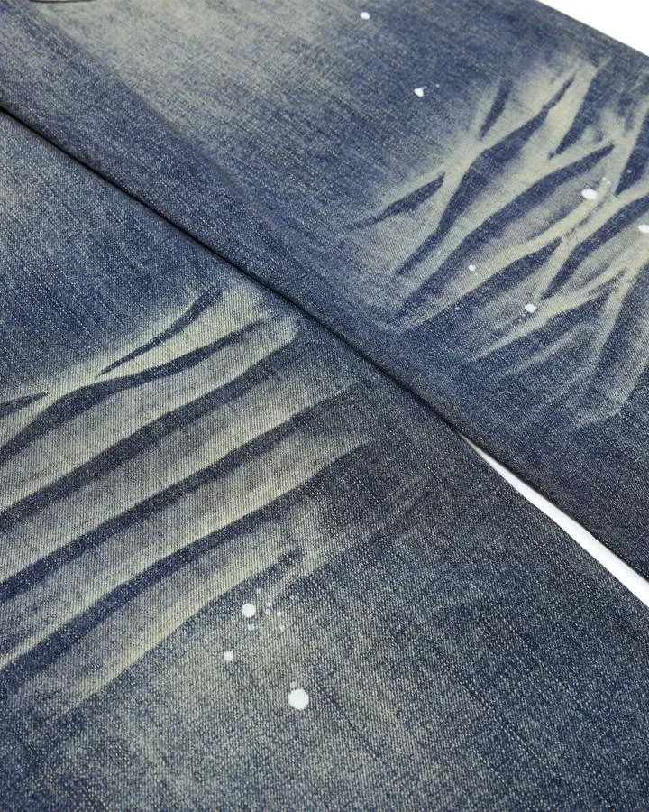 KIIKIO American-Style Washed Wide Leg Denim Jeans