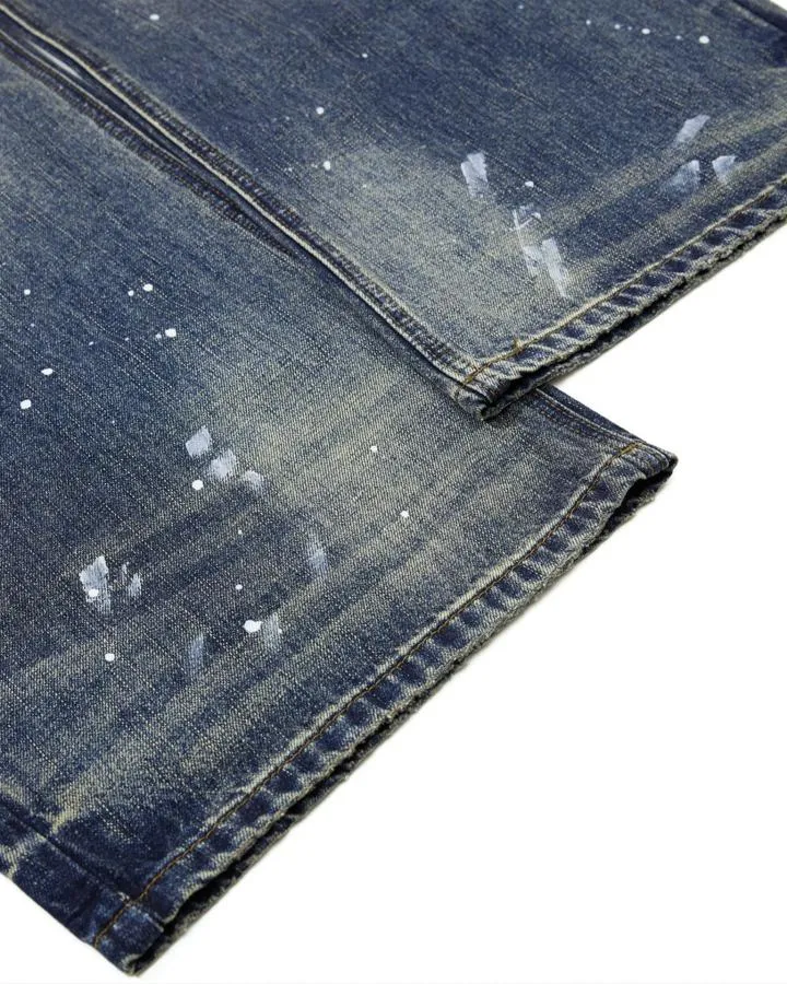 KIIKIO American-Style Washed Wide Leg Denim Jeans