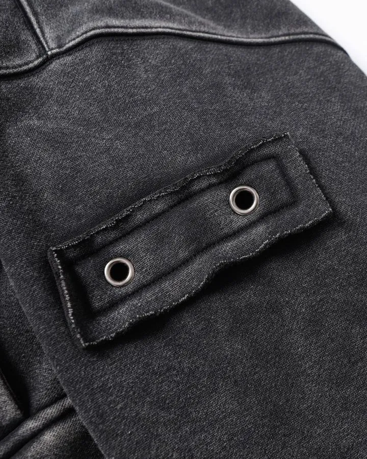 KIIKIO Vintage Washed Utility Hooded Jacket