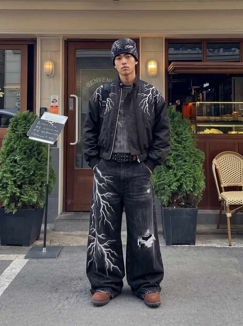 KIIKIO LIGHTNING Series 2 | Vintage Distressed Baggy Jeans