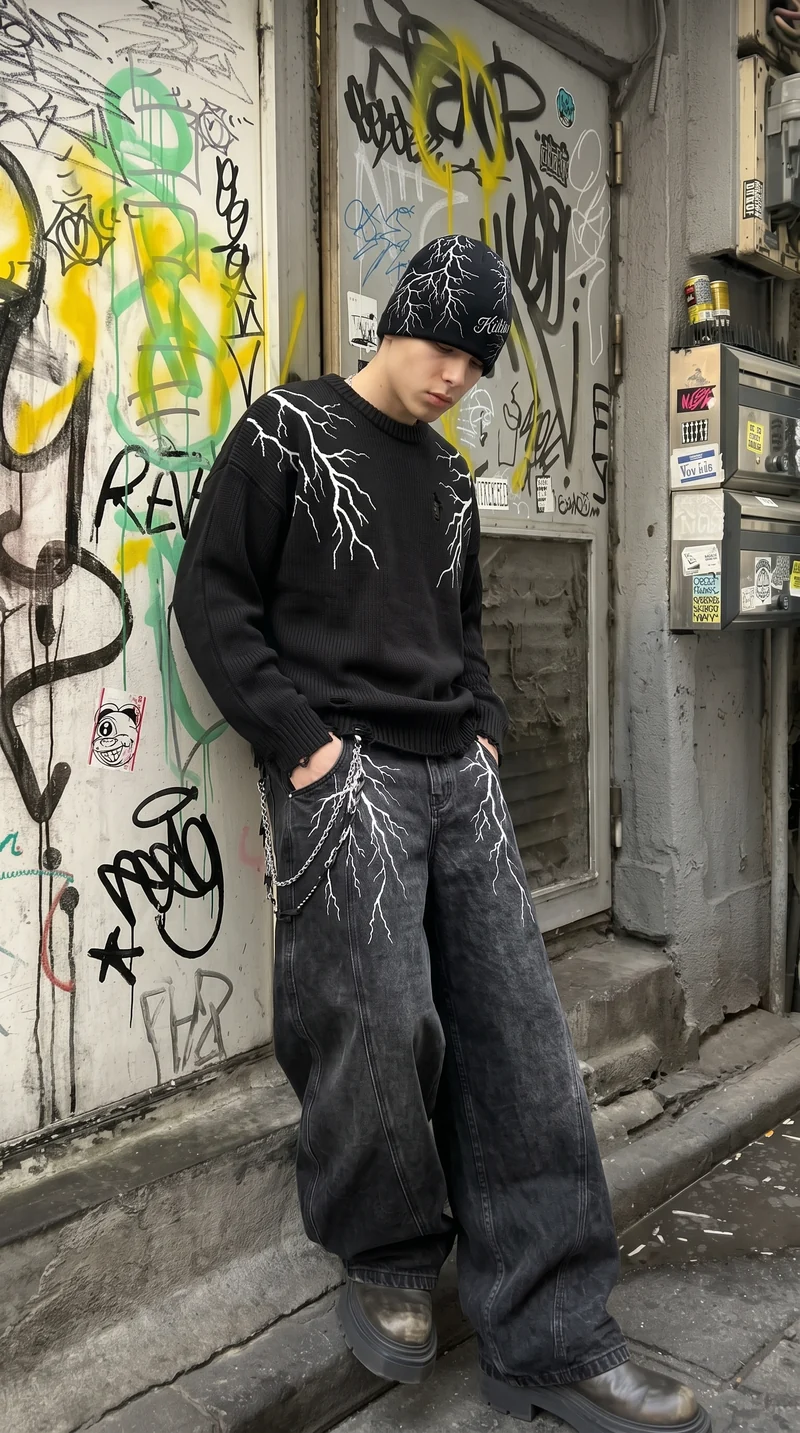 KIIKIO LIGHTNING Series 2 | Punk Distressed Sweater
