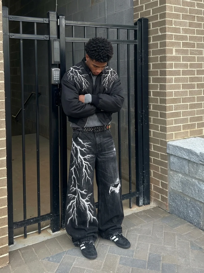 KIIKIO LIGHTNING Series 2 | Vintage Distressed Baggy Jeans