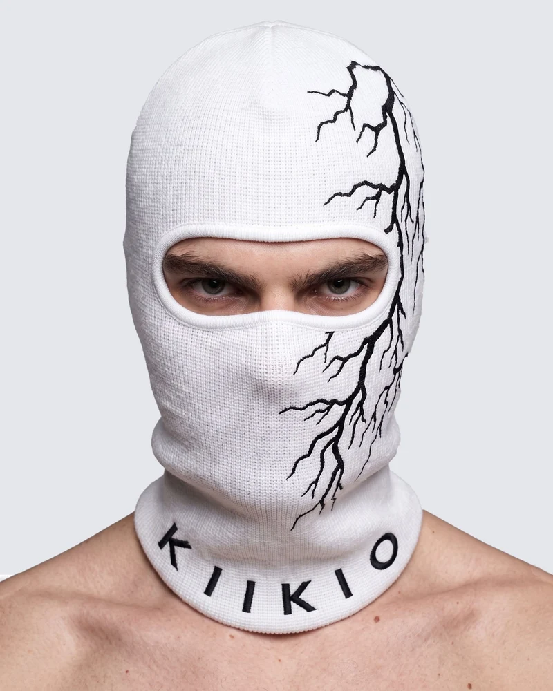 KIIKIO LIGHTNING Series 2 | White Lightning Balaclava