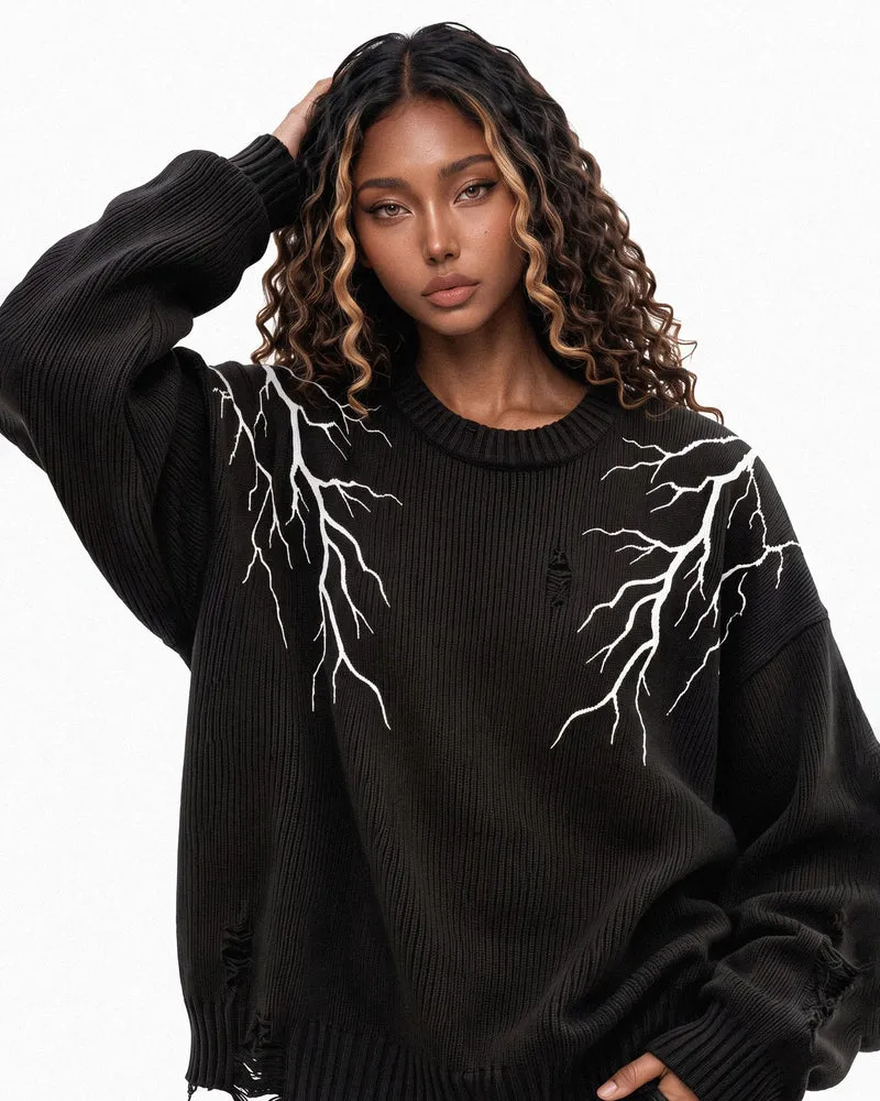 KIIKIO LIGHTNING Series 2 | Punk Distressed Sweater