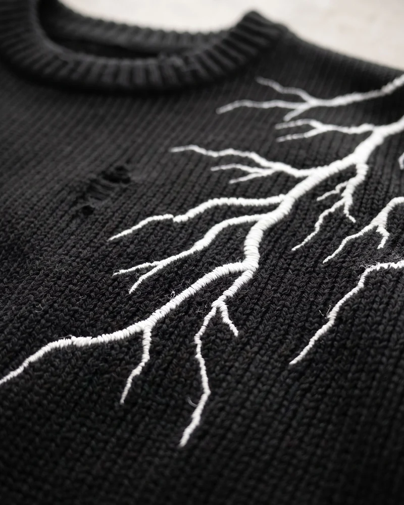 KIIKIO LIGHTNING Series 2 | Punk Distressed Sweater