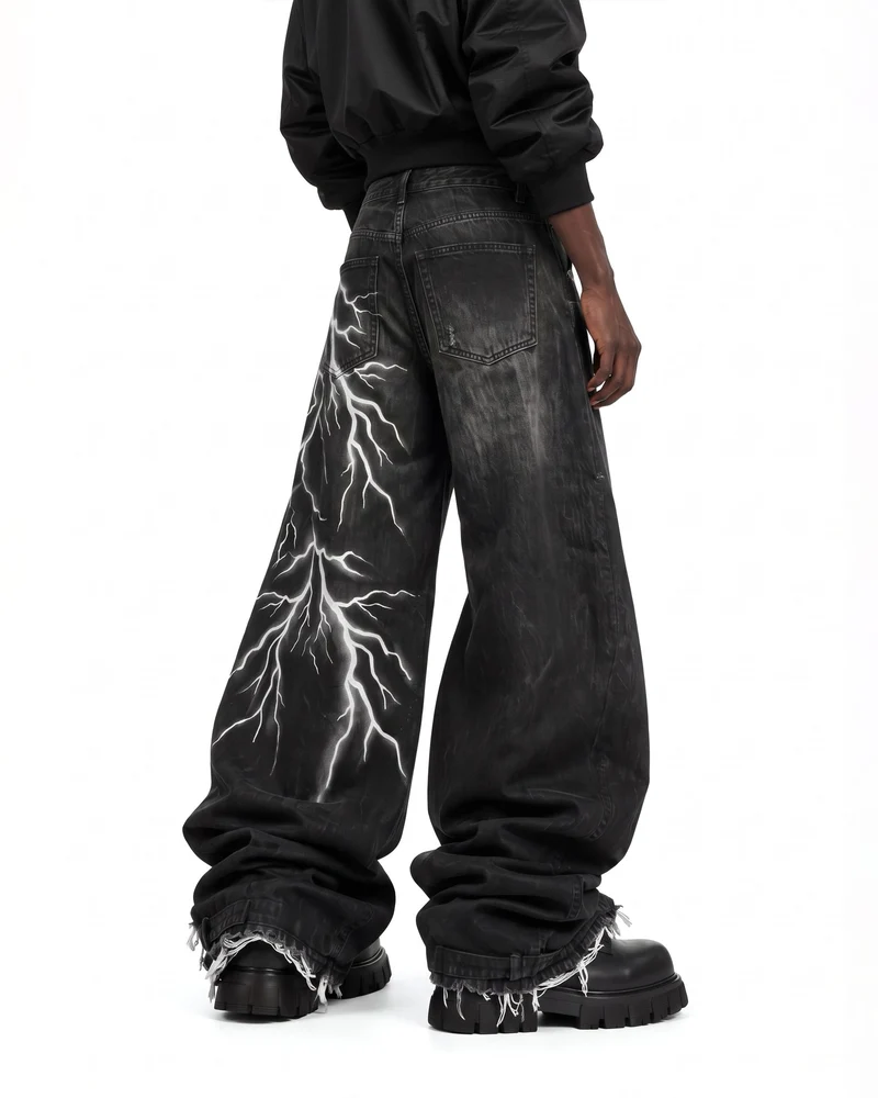 KIIKIO LIGHTNING Series 2 | Vintage Distressed Baggy Jeans