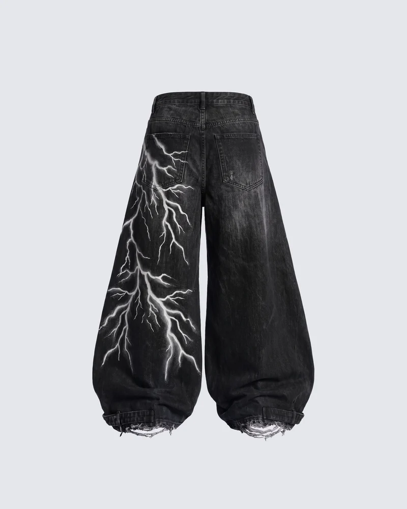 KIIKIO LIGHTNING Series 2 | Vintage Distressed Baggy Jeans