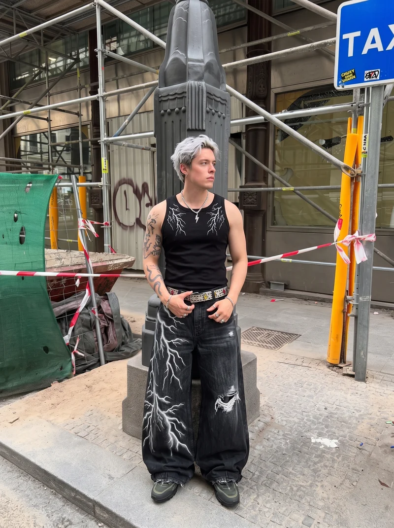 KIIKIO LIGHTNING Series 2 | Vintage Distressed Baggy Jeans