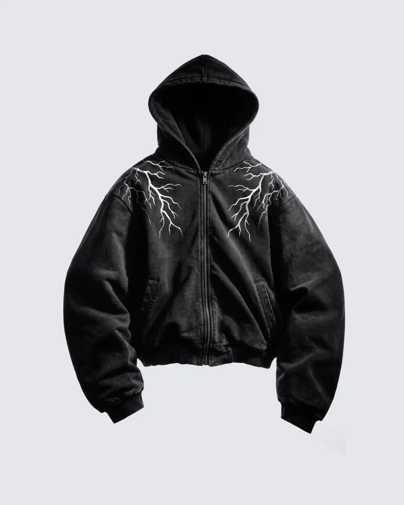 KIIKIO LIGHTNING Series 2 | Vintage Washed Zip Hoodie
