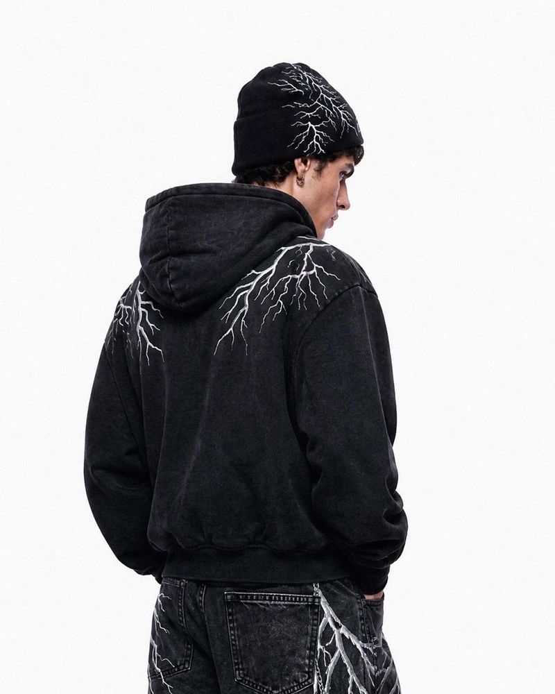 KIIKIO LIGHTNING Series 2 | Vintage Washed Zip Hoodie