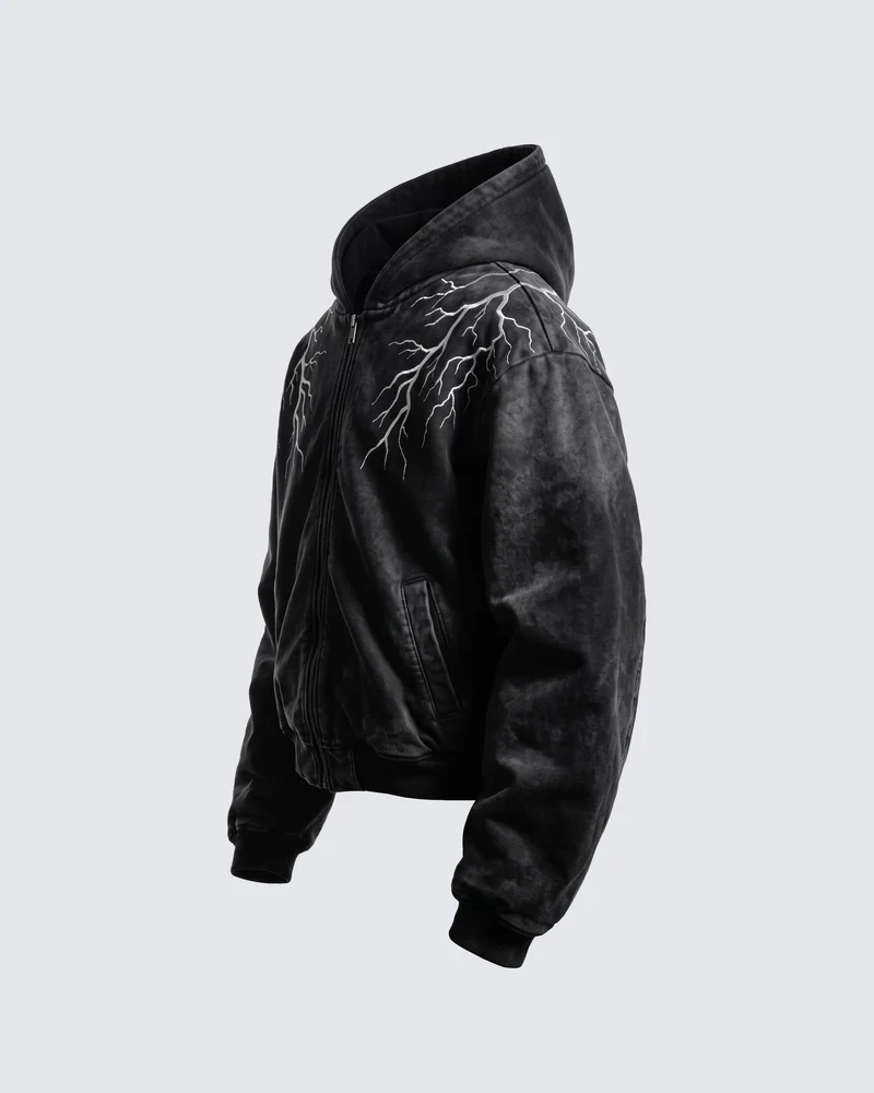 KIIKIO LIGHTNING Series 2 | Vintage Washed Zip Hoodie