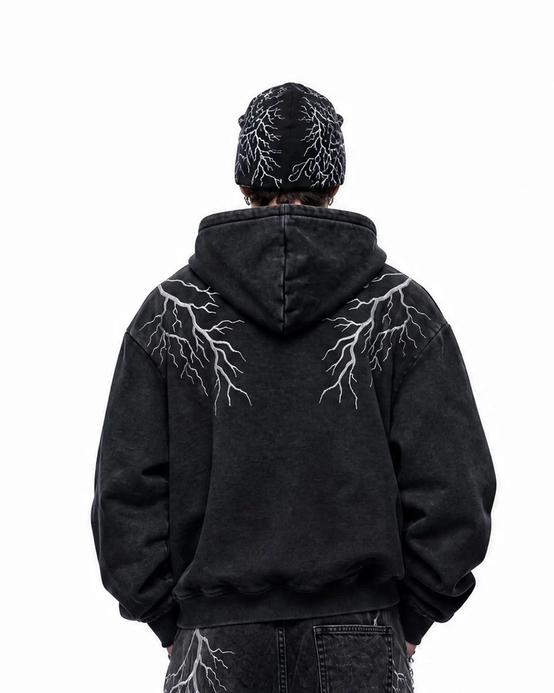 KIIKIO LIGHTNING Series 2 | Vintage Washed Zip Hoodie