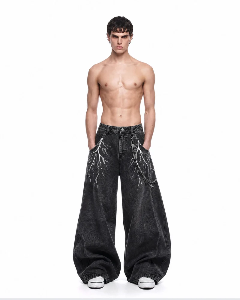 KIIKIO LIGHTNING Series 2 | Vintage Washed Baggy Jeans