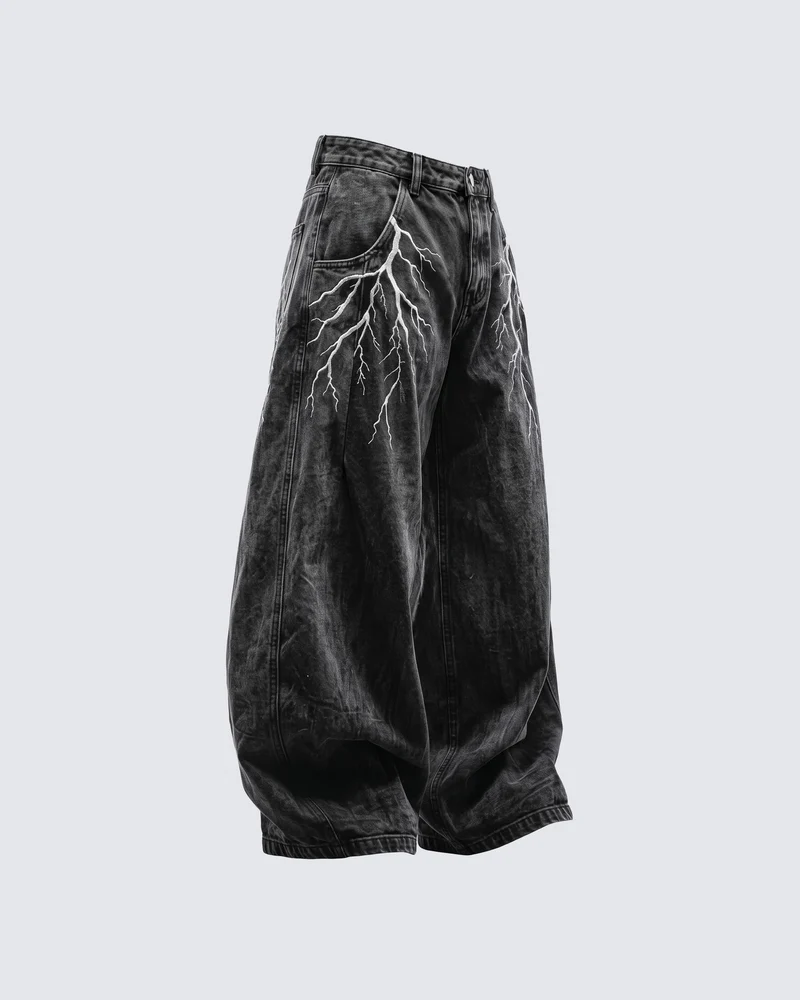 KIIKIO LIGHTNING Series 2 | Vintage Washed Baggy Jeans