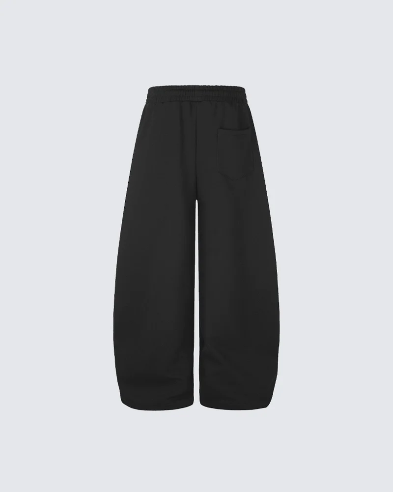 KIIKIO Dark Rhinestone Side Stripe Wide Leg Sweatpants